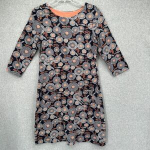 Weird Fish Women's‎ Casual Comfy  Shift Dress 3/4 Sleeve Organic Cotton Size 12
